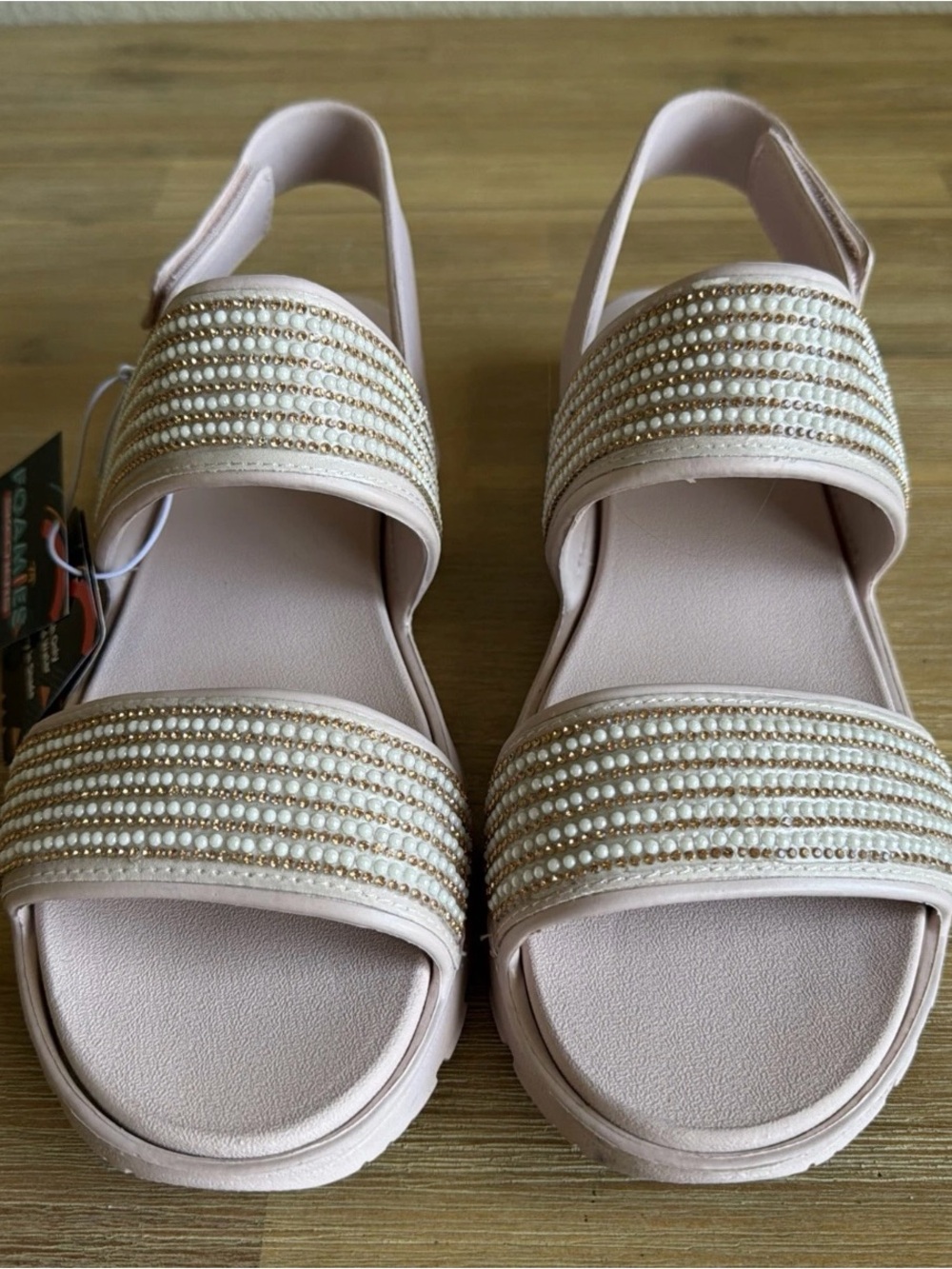 Skechers Women's Foamies Footsteps-How Extra Sandal Sling Back Blush Size 11 - Picture 8 of 16